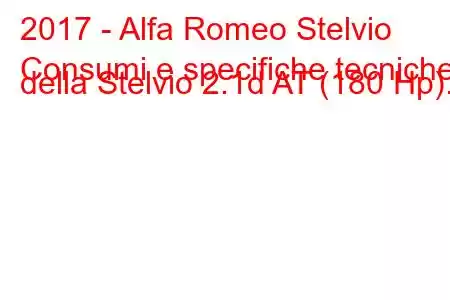 2017 - Alfa Romeo Stelvio
Consumi e specifiche tecniche della Stelvio 2.1d AT (180 Hp).