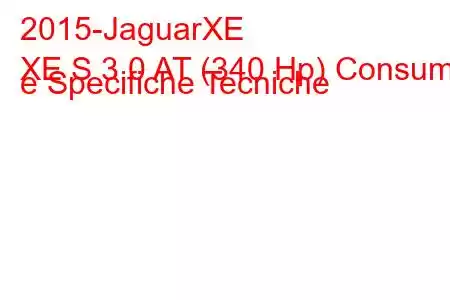 2015-JaguarXE
XE S 3.0 AT (340 Hp) Consumi e Specifiche Tecniche