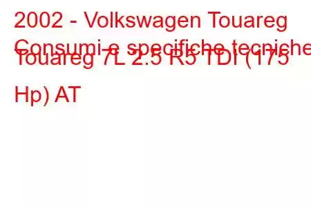 2002 - Volkswagen Touareg
Consumi e specifiche tecniche Touareg 7L 2.5 R5 TDI (175 Hp) AT