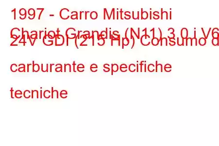 1997 - Carro Mitsubishi
Chariot Grandis (N11) 3.0 i V6 24V GDI (215 Hp) Consumo di carburante e specifiche tecniche