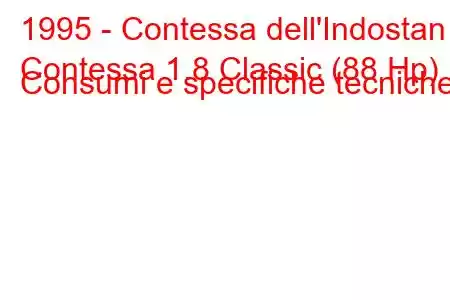 1995 - Contessa dell'Indostan
Contessa 1.8 Classic (88 Hp) Consumi e specifiche tecniche