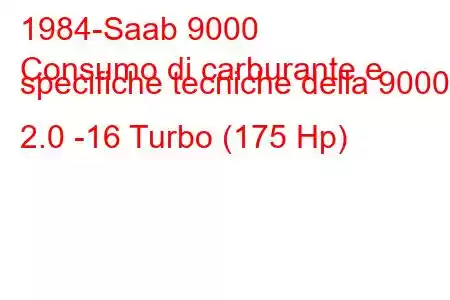 1984-Saab 9000
Consumo di carburante e specifiche tecniche della 9000 2.0 -16 Turbo (175 Hp)