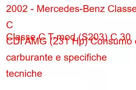 2002 - Mercedes-Benz Classe C
Classe C T-mod (S203) C 30 CDI AMG (231 Hp) Consumo di carburante e specifiche tecniche