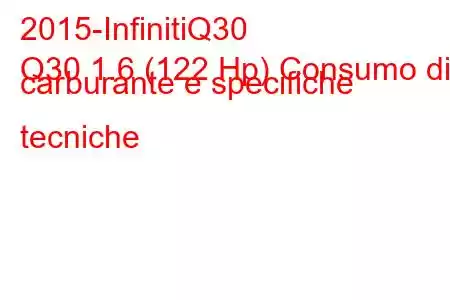 2015-InfinitiQ30
Q30 1.6 (122 Hp) Consumo di carburante e specifiche tecniche