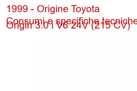 1999 - Origine Toyota
Consumi e specifiche tecniche Origin 3.0 i V6 24V (215 CV)