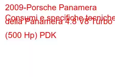 2009-Porsche Panamera
Consumi e specifiche tecniche della Panamera 4.8 V8 Turbo (500 Hp) PDK