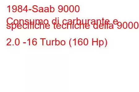 1984-Saab 9000
Consumo di carburante e specifiche tecniche della 9000 2.0 -16 Turbo (160 Hp)