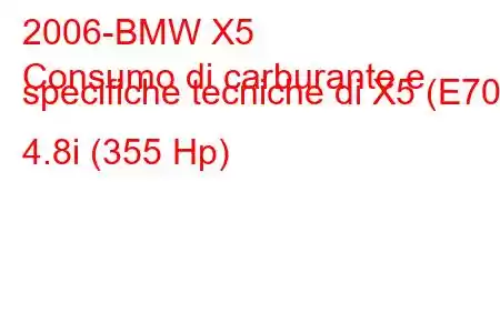 2006-BMW X5
Consumo di carburante e specifiche tecniche di X5 (E70) 4.8i (355 Hp)