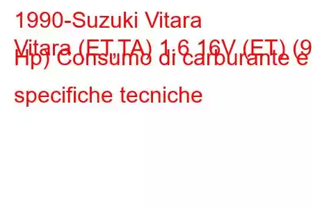 1990-Suzuki Vitara
Vitara (ET,TA) 1.6 16V (ET) (97 Hp) Consumo di carburante e specifiche tecniche