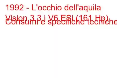 1992 - L'occhio dell'aquila
Vision 3.3 i V6 ESi (161 Hp) Consumi e specifiche tecniche