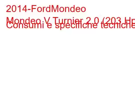 2014-FordMondeo
Mondeo V Turnier 2.0 (203 Hp) Consumi e specifiche tecniche