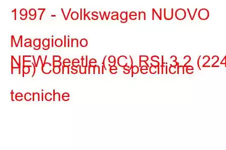 1997 - Volkswagen NUOVO Maggiolino
NEW Beetle (9C) RSI 3.2 (224 Hp) Consumi e specifiche tecniche